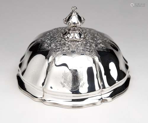 An English silver dish cover