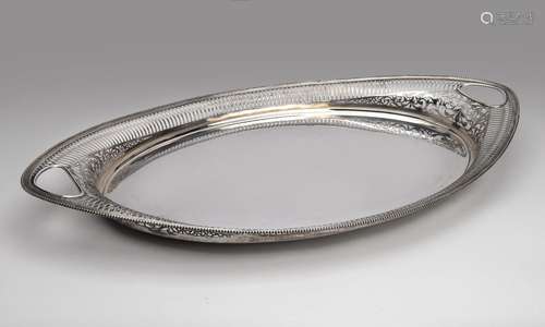 A Dutch silver large tray