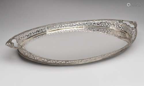 A Dutch silver tray