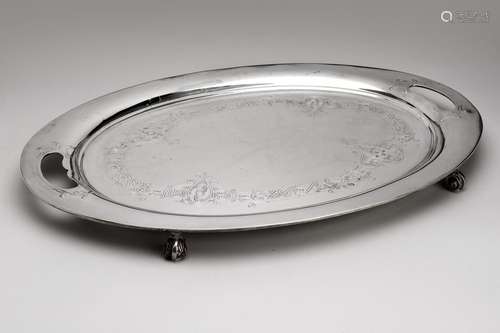 An Irish silver tray