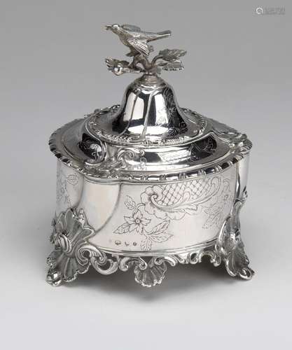 A Dutch silver replica tobacco jar