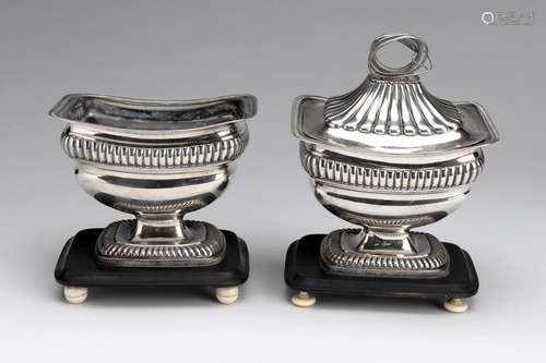 A Dutch silver tobacco pot with matching brazier, Breda