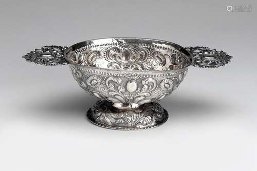 A Dutch silver Frisian brandy bowl