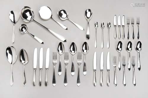 A Dutch silver collection of flatware