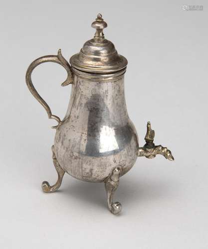 A Dutch silver miniature coffee urn