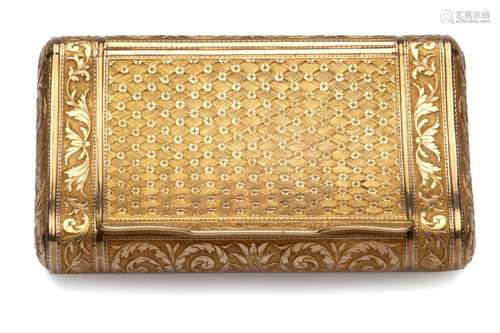 An antique 18k gold snuff box