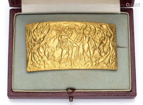 A rare gold brooch, by Frans Zwollo Sr.