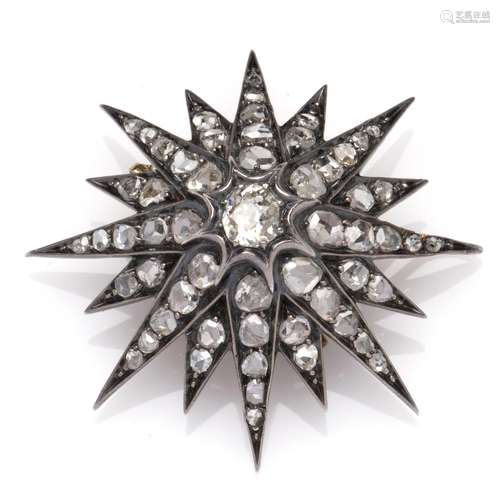 An antique diamond brooch