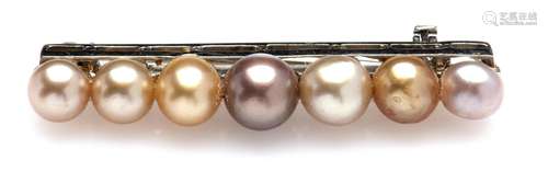 A natural pearl brooch