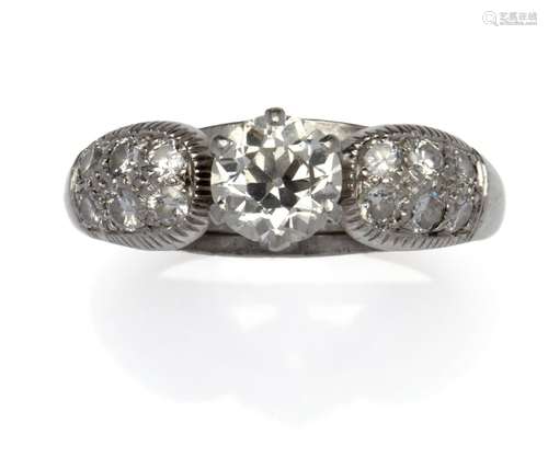 A platinum diamond ring