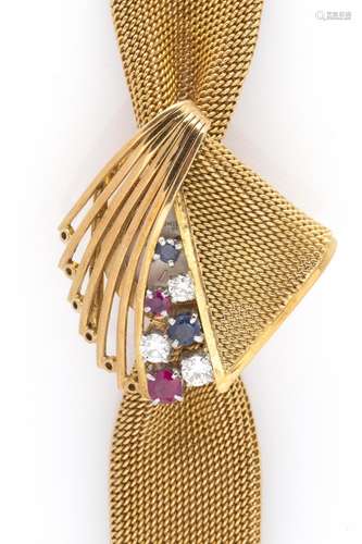 An 18k gold lady's bracelet watch, by Eszeha