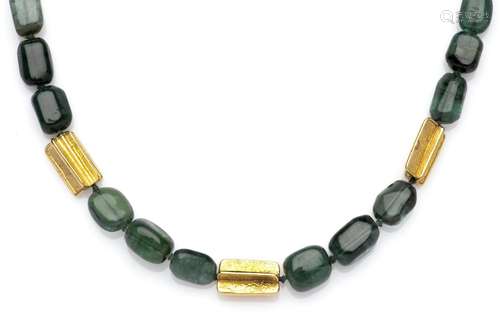 A tourmaline and 18k gold sautoir