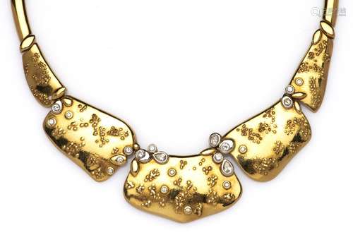 An 18k gold diamond necklace, by Manfredi