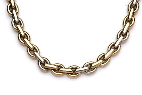 An 18k two colour gold necklace