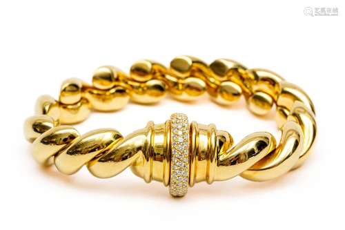 A gold bracelet, by Piaget