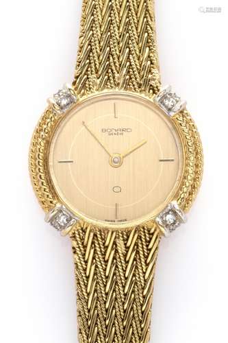 An 18k gold lady's bracelet watch, by Bonard