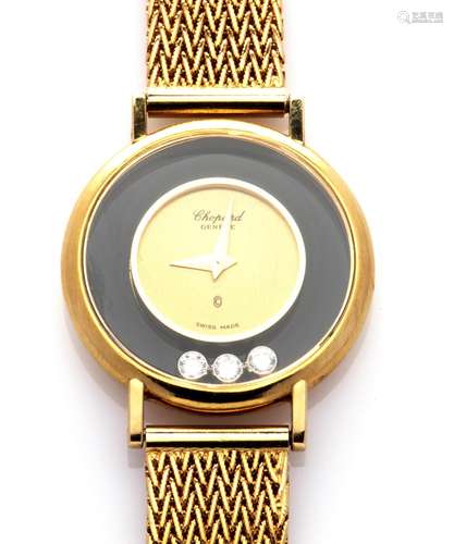 An 18k gold lady's wristwatch, by Chopard