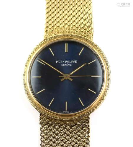 An 18k gold gentlemen's wristwatch, by Patek Philippe