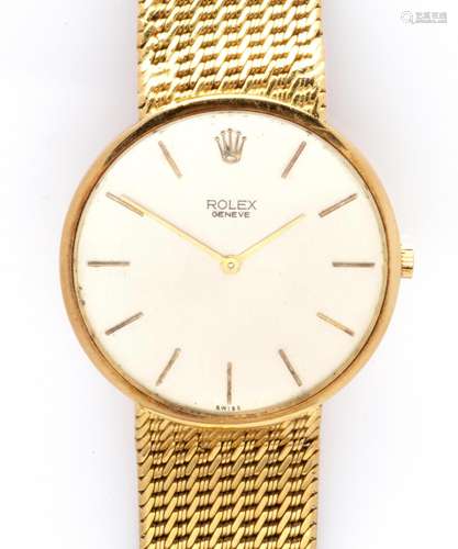 An 18k gold gentlemen's wristwatch, by Rolex