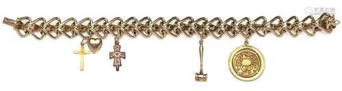 A 14k gold charm bracelet