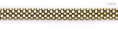 A retro two colour 14k gold bracelet