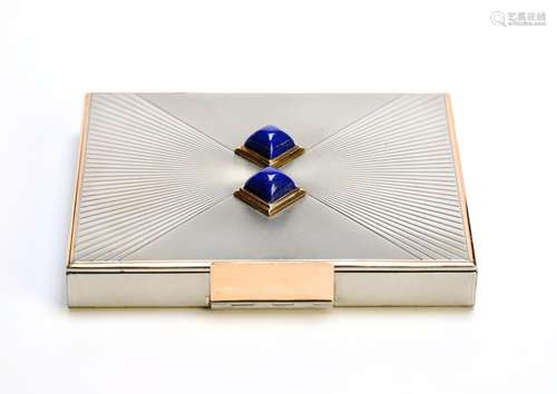 A Styptor metal lapis lazuli-set minaudiére, by Van Cleef &a...