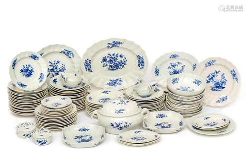 An extensive blue and white Tournai porcelain dinner service