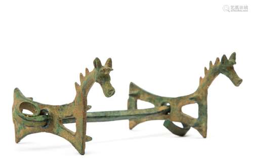 A Luristan bronze horse bit