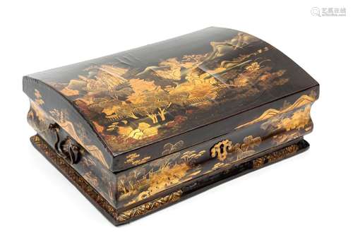 A Chinese gilded lacquer documents box