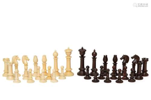 An ivory chess set