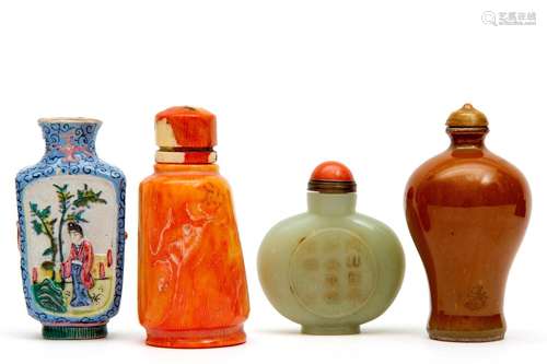 Four Chinese snuff bottles