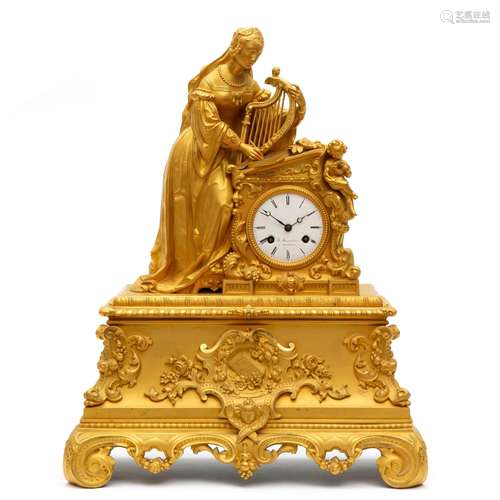 A Louis-Philippe ormolu mantle clock