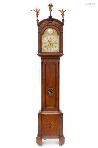 A Dutch mahogany longcase clock