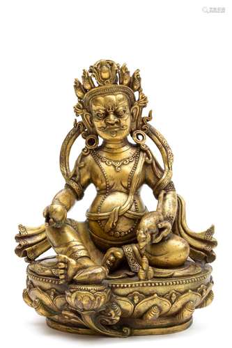 A Brass figure of Pita Jambhala