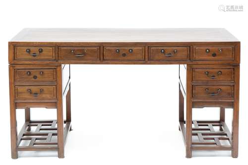 A Chinese walnut scholar's desk