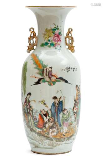 A large Qianjiang cai enamelled vase