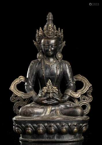 A BRONZE AMITAYUS Tibet, 20th century