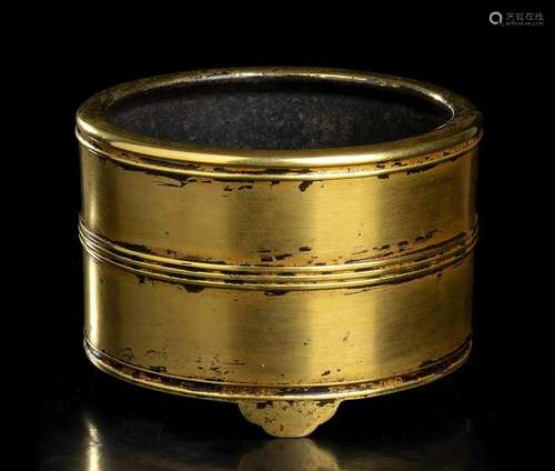 A GILT BRONZE CENSER, LIAN China, 20th century