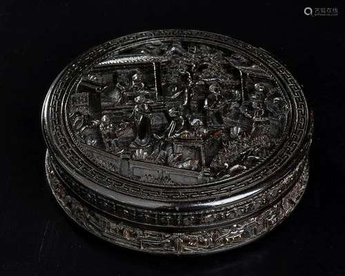 A TOIRTOISESHELL SMALL CIRCULAR BOX AND COVER China,