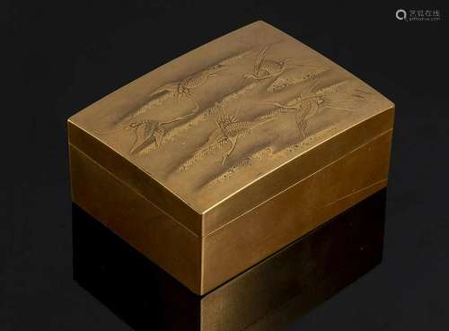 A LACQUERED AND GILT WOOD SMALL BOX, KOBAKO Japan, 19th