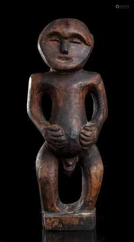 A WOOD ANTHROPOMORPHIC SCULPTURE Borneo, Dayak