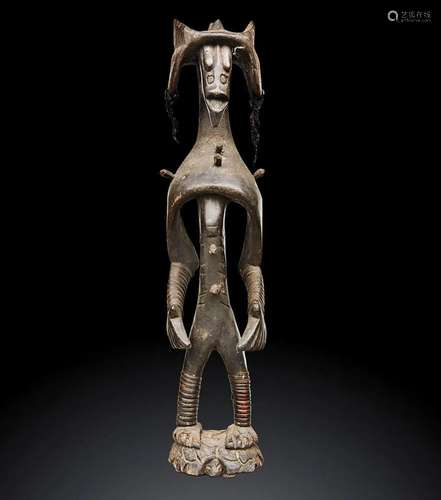 A WOOD ANTHROPOMORPHIC SCULPTURE, IAGALGANGA Nigeria,