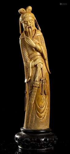 AN IVORY DIGNITARY China, early 20th century