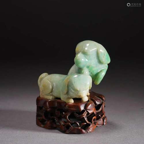 Chinese Jadeite Hound Ornament