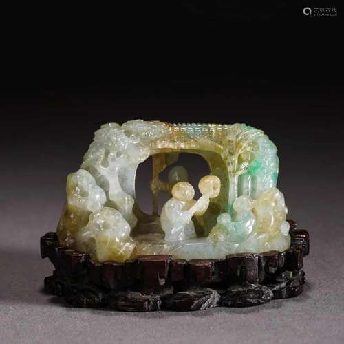 Chinese Jadeite Figure Rock Boulder