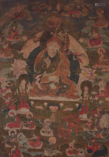 Chinese Thangka of Padma Sambhava