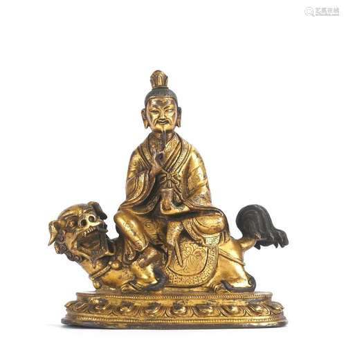 Gilt Bronze Figure of Taoism official