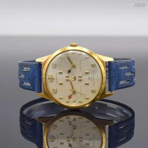 ARDATH Long Distance rare wristwatch with 2-time zones