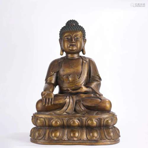 Bronze Figure of Seated Shakyamuni