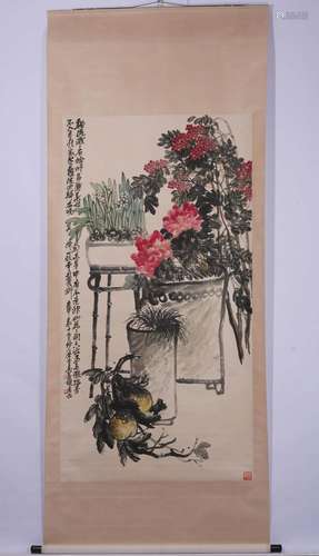 Wu Changshuo, Chinese Antiques Scroll